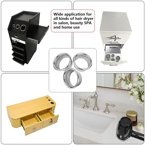 3.0 Inch 3pcs Open Hair Styling Dryer Appliance Tools Holder Tube Package Salon Station Hair Dryer Organizer Holder Tube - Image 6