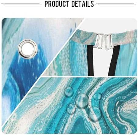 Blueangle Blue Marbling Barber Cape - Adjustable Waterproof Polyester Cape for Hairdresser Styling & Home, 65'' x 55'' - Image 4