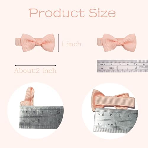 CÉLLOT Baby Hair Clips 50PCS Baby Girls Fully Lined 2" Baby Bows in Pairs - Image 4