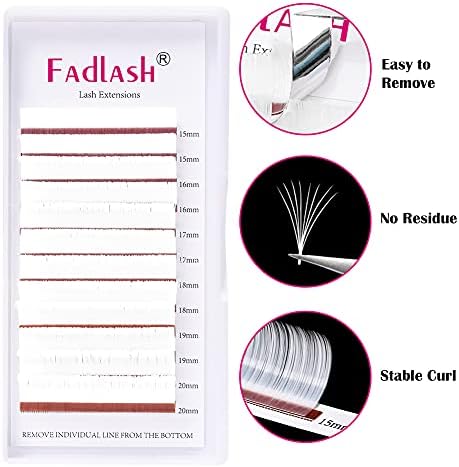 Eyelash Extension 0.07 Colored Easy Fan Lashes White D Curl Self Fanning Lashes Colored(White 0.07D, 15-20mm) - Image 5