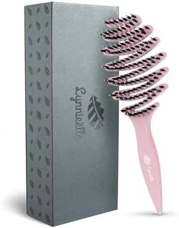 Natural Boar Bristle Hair Brush for Fine Hair - A Great Gift by Lynnie%C3%ABlle