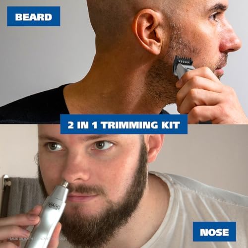 Wahl Groomsman Rechargeable Beard Trimmer Kit & Bonus Battery Nose Trimmer - Image 2