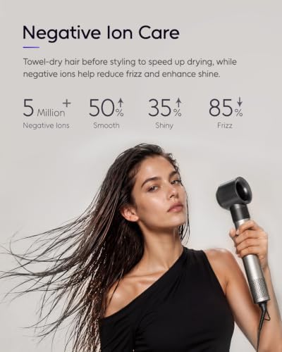 7MAGIC 6 in 1 Multi Hair Styler & High-Speed Hair Dryer Brush Silver - Image 6