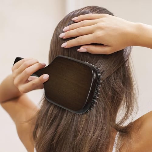 Boar Bristle Hair Brush Set, Soft Bristle Detangler for Enhancing Shine - Image 3