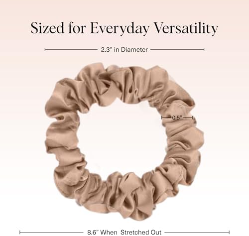 Kitsch Ultra-Petite Satin Scrunchies for Women - Eucalyptus, 6pcs - Image 2