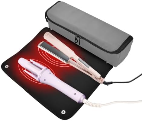 Yuiboo Hot Hair Tool Storage Bag with Heat Resistant Mat - Image 2