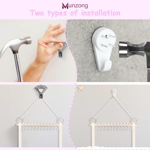 Munzong Headband Holder 52x17 inch, Beige Bow Organizer for Baby Girls - Image 4