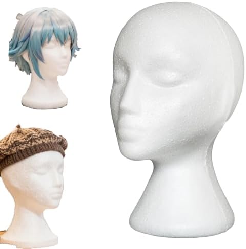 Head Stand,​Hat Jewelry Holder Smooth Surface Foam Mannequin Head by Shulemin
