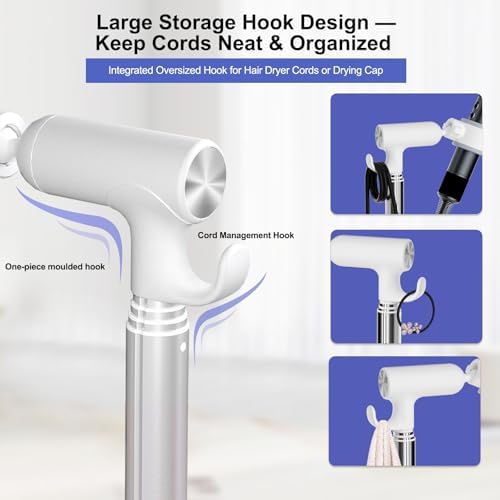 Heavy Duty Hair Dryer Stand, 360° Rotating, Adjustable Height - Image 2
