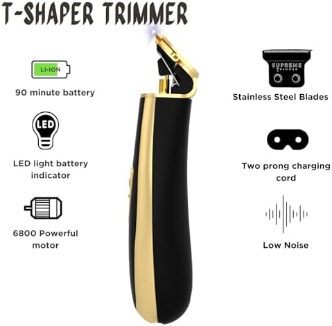 Supreme Trimmer T-Shaper Professional Zero-Gap Barber Trimmer ST5210 - Image 2