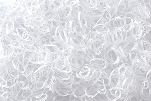 Youxuan 1000-Pack Elastic Hair Ties Non-slip Rubber Hair Bands for Girls, Clear - Image 3