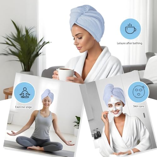 Microfiber Hair Drying Towel Wrap,Hair Turbans Towel for Wet Hair - Image 3