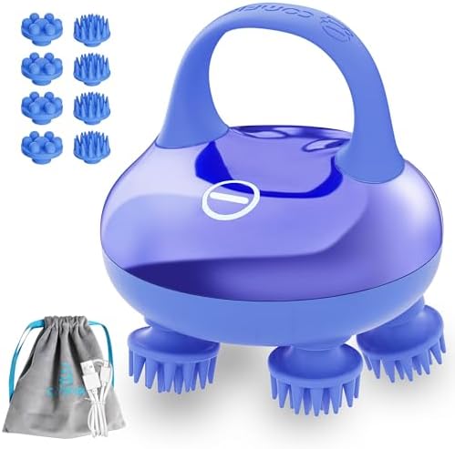 COMFIER Cordless Scalp Massager Hair Growth with 3 kneading Modes,Waterproof Head Massage with 8 Claws for Deep Cleansing,Body Cat Head Scratcher,Gift for Women by COMFIER