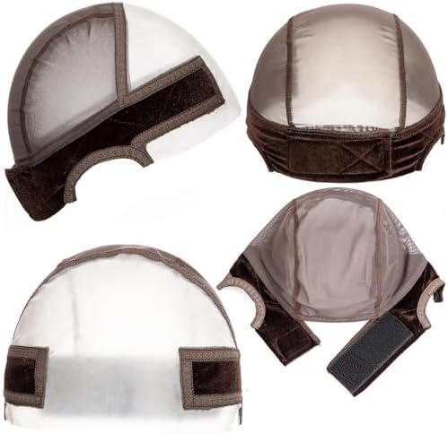 Wig Caps with Grip Band for Keeping Wigs in Place Wig Caps for Women Adjustable Wig Grip Cap Band Brown Stocking Wig Caps Wide 13x4 HD Transparent Lace for Front Wig Cap for Wig Making - Image 5