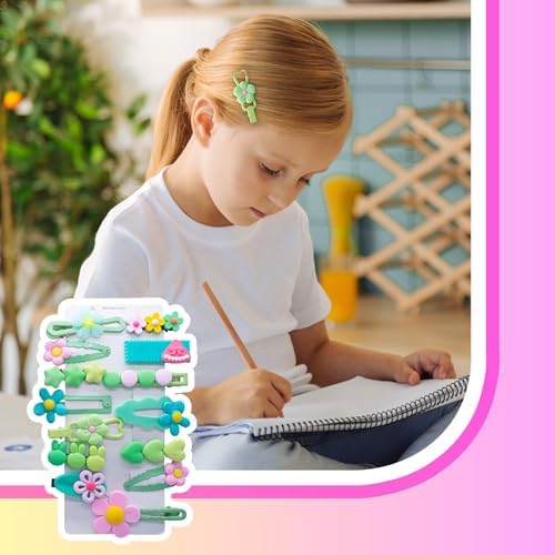 70PCS Hair Accessories for Girls Little Girl Hair Clips Barrettes for Baby Toddler Teens Women Kids Cute Candy Colorful Flower Gift for 6-18 Ages (Girls Hair Accessories) - Image 6