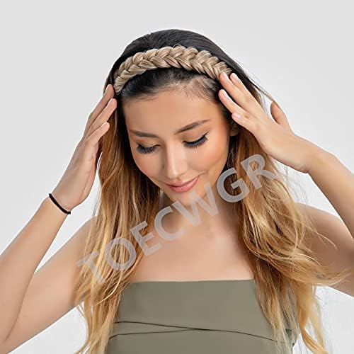Synthetic Hair Braided Headband Classic Wide Strands Wedding Disorderly Fluffy Braids Wig Band Women Beauty Accessory - Image 6