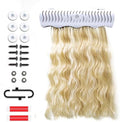 Carter Girls & CO. Hair Extension Holder 4 Mounting Options & Tools | Fully Equipped Hair Extension Hanger with Holds Clip-ins, Tape-Ins, Wefts for Washing, Styling, Storage & Travel (White) by Unknown