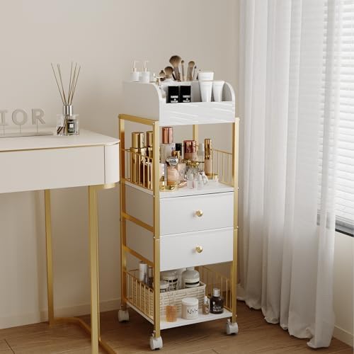 Makeup Organizer Storage Cart with Drawers Large Skincare organizers - Image 2