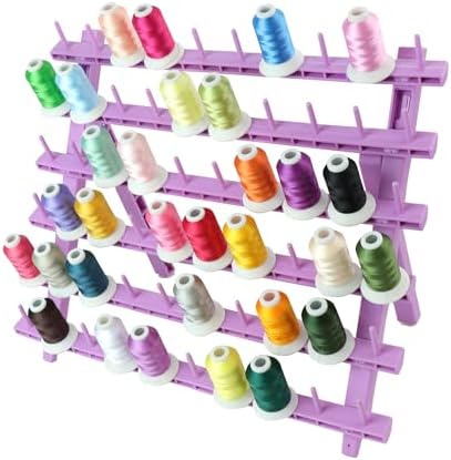 Laflare Braid Rack 60 Spools, PP Braiding Hair Stand, Thread Rack, Sewing Organizer, Quilting, Embroidery - Versatile Extension Holder (Purple) - Image 4
