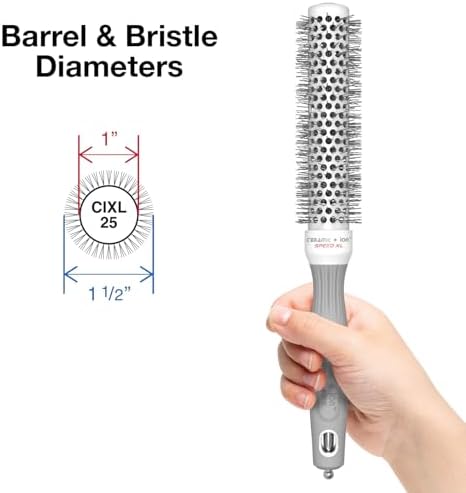 Olivia Garden Ceramic + Ion Speed XL - Extra-Long Round Thermal Hair Brush - Not Electrical - Professional Blowout Brush for Normal to Thick Hair - Image 2