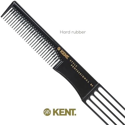 Kent SPC84 Hair Pick Comb for Curly, and Thick Hair – Professional Antistatic Heat-Resistant Prong Fork for Volume and Lift – Barber Teasing Comb for Natural Styling and Maintenance - Image 6