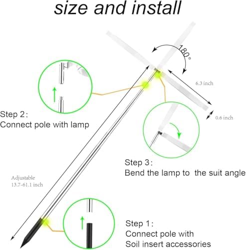 Plant Grow Light,LED Growing Light Full Spectrum for Indoor Plants,Aluminum Black Plant Lights,Height Adjustable, Automatic Timer, 5V Low Safe Voltage - Image 4