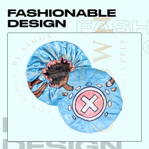 Anime Bonnet with Elastic Soft Band Adjustable Women and Men Silky Bonnets for Sleeping Comfortable Satin Fabric, Tonychpper - Image 6