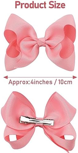 JOYOYO 40Pcs 4.5" Hair Bows Alligator Clips, Grosgrain Ribbon Girls Bows Clips Barrettes Hair Accessories for Baby Girls Toddlers Kids Teens - Image 2