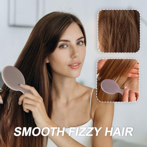 Mini Hair Bursh for Kids Women and Men, Protable Travel Size Hair Brush for Pockets Purse backpack, Mini Detangler Brush for All Hair Types, Small Hair Brush for Detangling(Purple) - Image 5