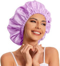 Edoneery Satin Bonnet for Sleeping Women, Double Layer Curly Hair Cap by Edoneery