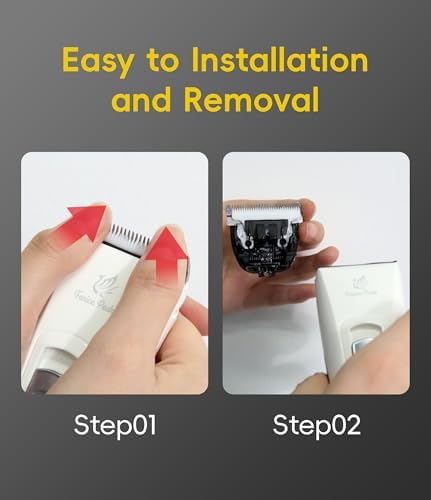 4FC Pet Clipper Replacement Blade for P60 & P300, Detachable 440C Stainless Steel Fixed Blade & Titanium-Plated Ceramic Moving Blade, 9.6mm (3/8") - Image 3