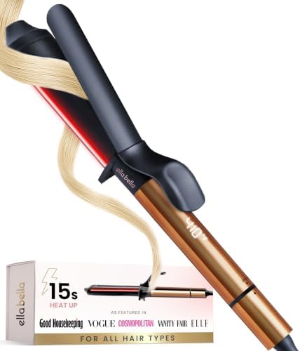 ELLA BELLA® Curling Iron 1.5" Professional Ceramic Wand, All Hair Types by ellabella
