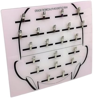 Extension Holder - Styling Extension Holder, Acrylic Hair Separator, Hair Extension Holder Board | Hair Tinsel Organizer, Home And Salon Wig Grafting Plate With Clip For Hairpieces Sectioning Display by Unknown
