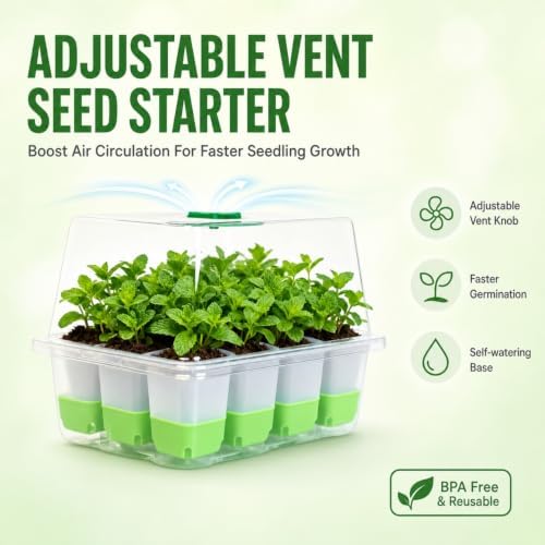 5 Pack 60-Cell Silicone Seed Starter Trays with Humidity Dome - Image 5