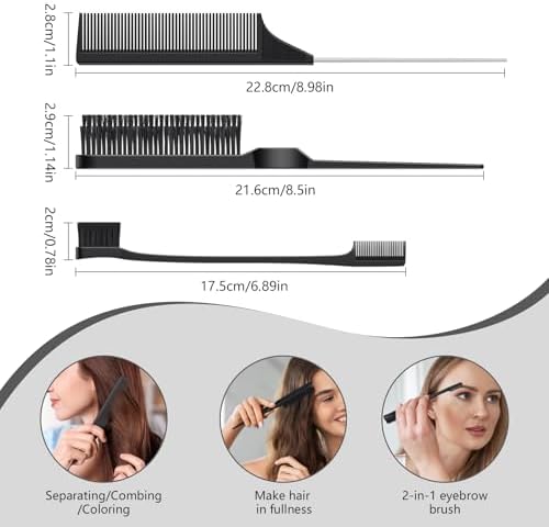Curl Defining Brush, Curly Hair Brush, Slick Back Hair Brush, For Combing and Shaping Curls in All Hairstyles to Reduce Pulling (Black) - Image 5
