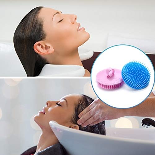Hair Scalp Brush Dandruff Cleaning Brush Shower Scalp Shampoo Brush Scalp Massager Pack of 4 (Black and red) - Image 7