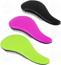 79STYLE 3pcs Detangler Brush Tangle Free Hair Brushes For Kids Knot Free No Pain Detangling Kids Hair Brush Combs For Women Curly Fine Hair (Size 7.4 Inch -Green) by 79style