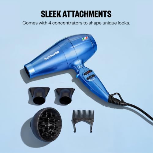 BaBylissPRO Nano Titanium Italian Portofino Hair Dryer - Professional 2000 Watt Blow Dryer - Image 6