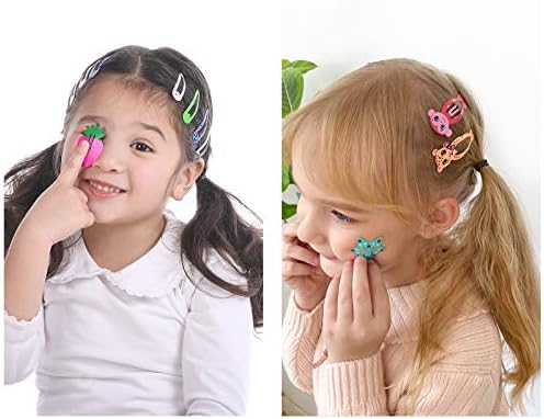 Hair Clips for Girls, Funtopia 100Pcs Snap Barrettes for Kids Teens Women - Image 3