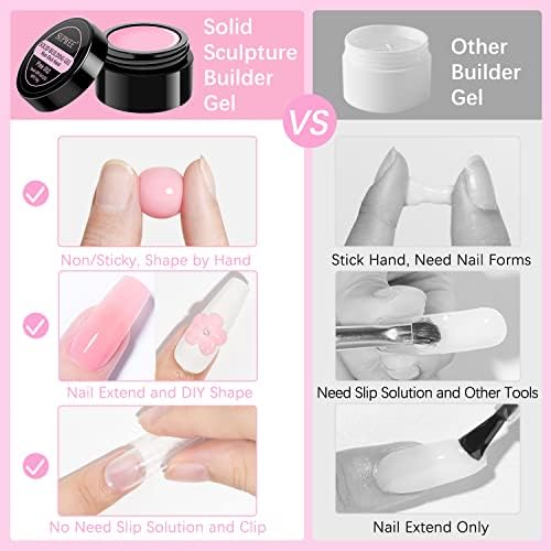 Solid Builder Gel for Nail Extension Non Stick Hand Scupture Hard Gel - Image 4