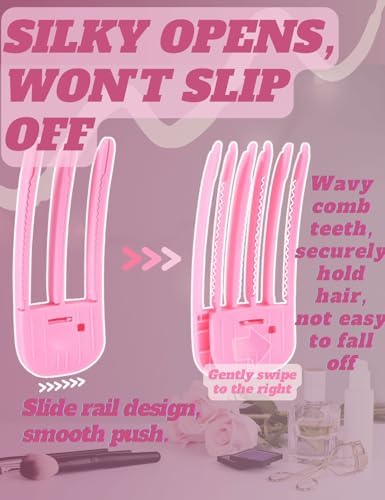 Hair Volume Clip - 2PCS Root Clips for Curly Hair Volume, Magic Volumizing Hair Clips for Creating Fluffy Bangs & Lifting Roots, Wind Shaping Styling Comb Set(Rose Purple) - Image 6