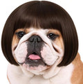 Funny Dog Wig, Short Straight Hair Pet Costume with Bangs for Halloween by DoraBridal
