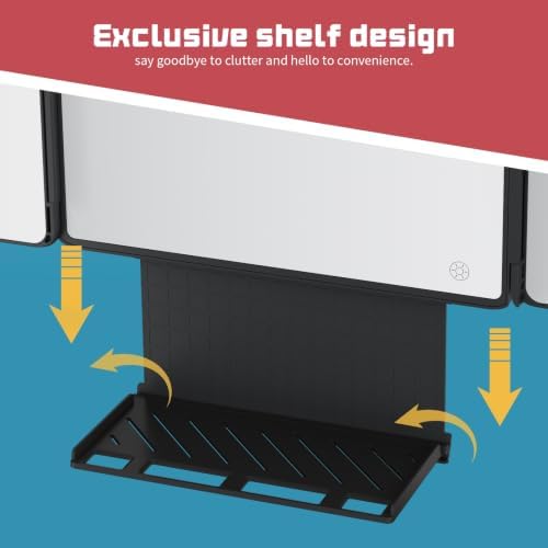 3 Way Mirror for Self Hair Cutting with Storage Shelf - Image 2