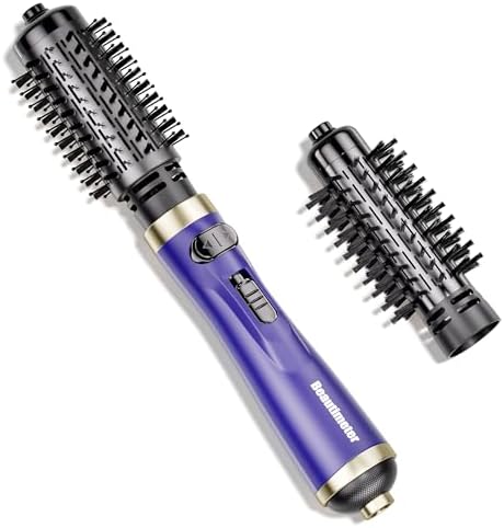 Beautimeter Hair Dryer Brush, Rotating Blow Dryer Brush with 2-Inch and 1.5-Inch Brushes, 3 in 1 Hot Air Styler and Rotating Brush, Hair Dryer Brush Blow Dryer Brush in One (Purple) by Beautimeter