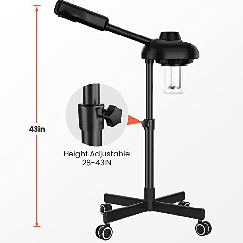 TASALON Wheeled Professional Facial Steamer, Black - Image 4