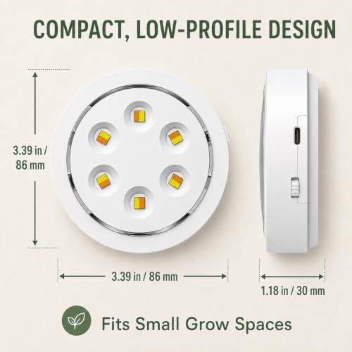 1 Pack Rechargeable Full Spectrum LED Grow Light for Indoor Plants,4000 mAh - Image 6