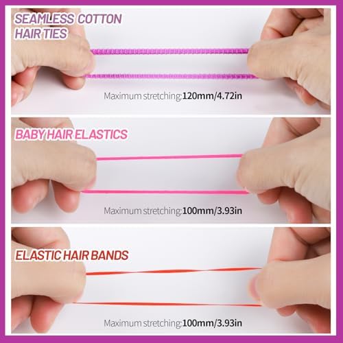 Teenitor Hair Accessories for Girls Colorful Hair Rubber Bands Hair Ties - Image 7