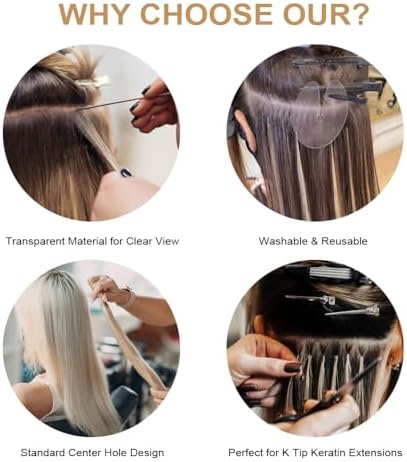 10Pcs Acrylic Hair Extension Shield Guards K Tip Hair Tools - Image 4
