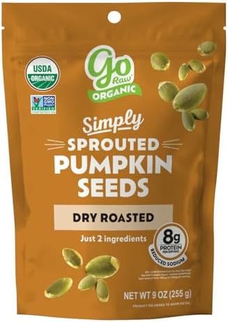 Go Raw Organic Sprouted Pumpkin Seeds - Dry Roasted Salted Pepita Snack by GoRaw