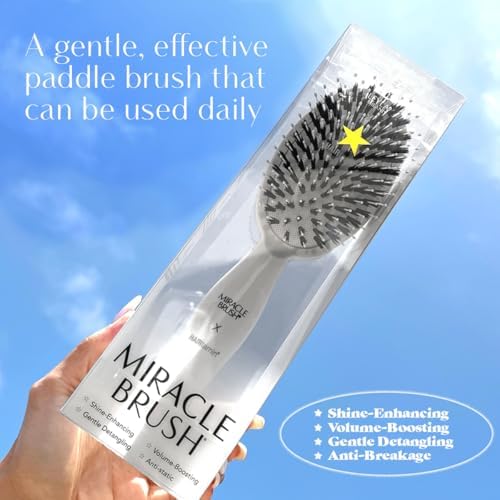 Hairtamin Hair Brush for All Hair Types | Paddle Brush for Blow Drying, Detangling, and Straightening | Anti-Static, Lightweight, and Ergonomic Design | Hair Brush for Men, Women, Kids, and Pets - Image 5